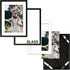 Frametory, 5x7 Aluminum Picture Frame with Ivory Mat for 4x6 Photos - Easel Stand, Sawtooth Hangers - Great for Events, Offices, Homes (Black, 2-Pack)