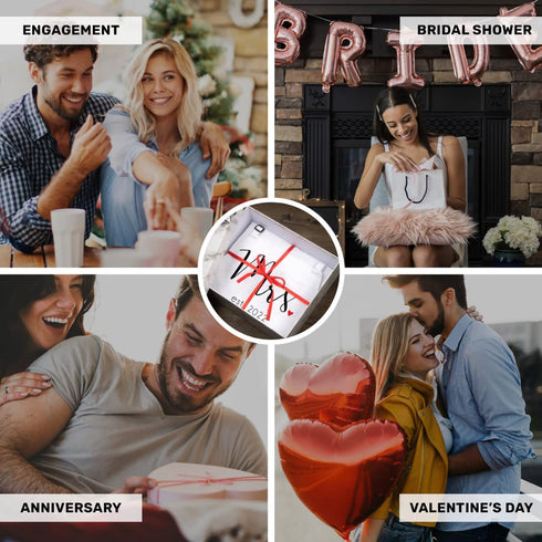 Prazoli His and Her Aprons - Mr Mrs Established 2022 Couples Engagement Gift , Cute Bridal Shower Gift Anniversary Wedding Registry Items & Decoration , Housewarming Gifts For New Home Newlywed Gift