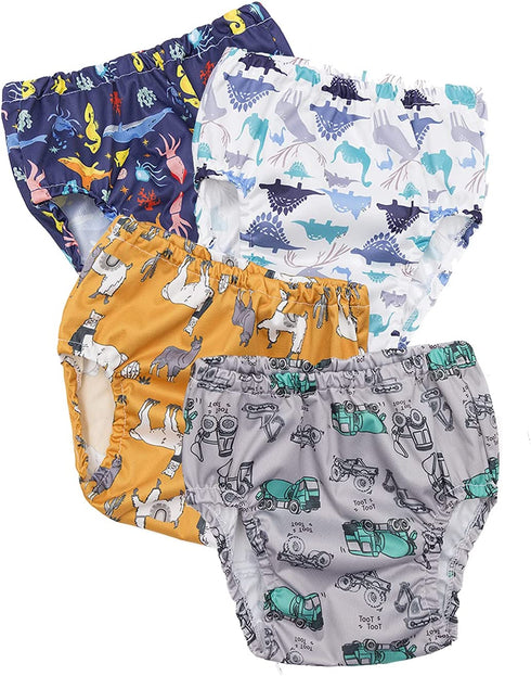 Potty Training Underwear for Boys, Toddler Rubber Swim Diaper Cover, Plastic Pants for Toddlers Training Pants, Training Underwear for Boys 2T