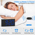 Loud Alarm Clock for Heavy Sleepers Hearing Impaired Adults, Vibrating Bed Shaker Alarm Clock with 2 USB Chargers,7 Color Night Light, 0-100% Dimmer & Battery Backup, Digital Clock for Teens Kids
