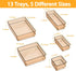 SMARTAKE 13-Piece Drawer Organizer with Non-Slip Silicone Pads, 5-Size Desk Drawer Organizer Trays Storage Tray for Makeup, Jewelries, Utensils in Bedroom Dresser, Office and Kitchen (Light Brown)