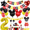 Danirora Mickey Oh Twodles Party Decorations, Mickey Mouse 2nd Birthday Party Packs for Kids Mickey Balloons Mickey Banner