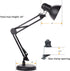 Newhouse Lighting Wright Painted Black Metal Flexible 2-in-1 Weighted Base and Clamp Mount Swing Arm Wright Architect Desk Lamp with Energy-Efficient 5-Watt LED Bulb