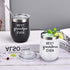 Cpskup Best Ever Grandma and Grandpa Stainless Steel Insulated Wine Tumbler with Lid, Grandparents Christmas Gifts Ideas for Grandma and Grandpa from Grandkids Grandchildren(12 oz, Black and White)