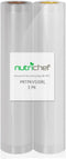 NutriChef Two 8"X10' 4 mil Commercial Grade Vacuum Sealer Food Storage Rolls | Create Your Own Size Bag! For NutriChef, and Other Brands