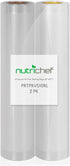 NutriChef Two 8"X10' 4 mil Commercial Grade Vacuum Sealer Food Storage Rolls | Create Your Own Size Bag! For NutriChef, and Other Brands