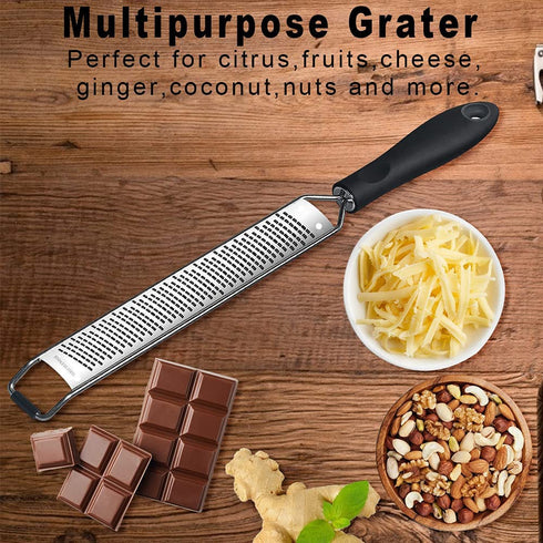 Aqwzh Citrus Lemon Zester&Cheese Grater with a vegetable peeler- Parmesan Cheese, Lemon, Ginger, Garlic, Nutmeg, Vegetables, Fruits-Razor-sharp Stainless Steel Blade Protective Cover,Dishwasher Safe