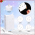 12 Pieces Christmas Luminary Paper Bags with 12 Led flameless Candle White Luminary Paper Bags Flame Resistant Candle Bag Candle Holder Bag Star Snow Luminaries Christmas Party Decoration
