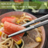 Metal Chopsticks Reusable 5 Pairs Stainless Steel Chopsticks Dishwasher Safe Square Lightweight Non-Slip Chop Sticks Gift Set (Silver)