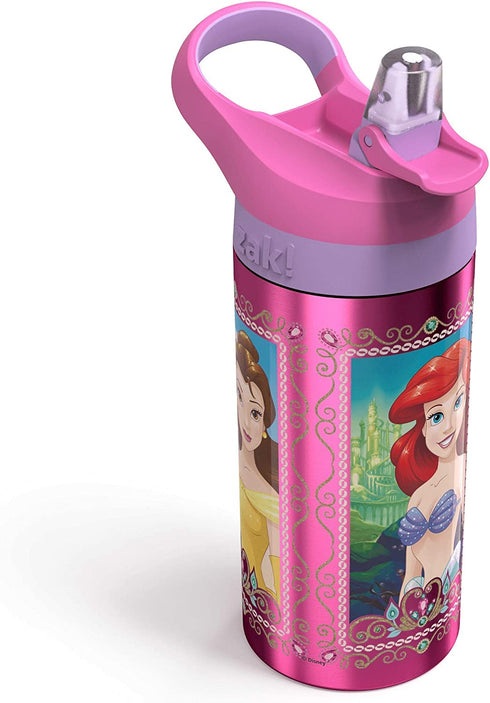 Zak Designs Disney Princess Water Bottle Stainless Steel 19.5 Ounces