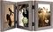 Golden State Art, 5x7 Three Picture Frame Trifold Hinged Photo Frame with 3 Openings, Desk Top Family Picture Collage, with Real Glass (5x7 Triple, Grey, 1-Pack)