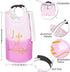 Laundry Basket, Roiroiko Waterproof 82L Large Collapsible Fabric Laundry Hamper, Foldable Clothes Storage Washing Bag Washing Bin with Alloy Handles for College Bathroom Travel (life pink)