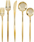 Novelty Modern Flatware Disposable Plastic Cutlery Combo Set 40 Count Luxury Gold, Service for 8
