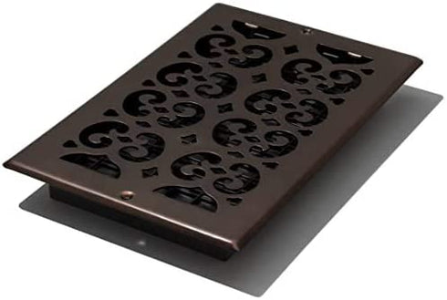 Decor Grates SP610W-RB Wall/Ceiling Scroll Plated Register, 6 x 10 Inch, Rubbed Bronze