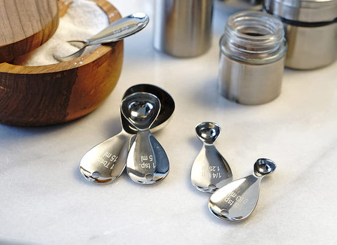 RSVP International (MOD-S) Oval Measuring Spoons, Stainless Steel