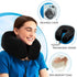 Everlasting Comfort Memory Foam Travel Pillow - Airplane Neck Rest & Plane Accessories (Black)