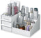 LtyTz Makeup Desk Organizer With Drawers - Countertop Bathroom Skincare Organizer for Cosmetics, Vanity Holder for Lipstick, Brushes, Lotions, Eyeshadow, Nail Polish and Jewelry Sundries, A-White