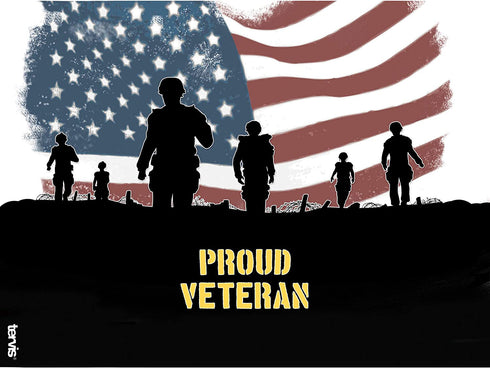 Tervis Proud Veteran Made in USA Double Walled Insulated Tumbler, 24oz, Clear