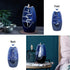 Ronlap Dual Sided Incense Waterfall Burner, Ceramic Backflow Smoke Incense Holder, Cool Aromatherapy Fountain Reverse Smoke Waterfall with 120 Incense Cones+30 Incense Sticks+1 Tweezer+1 Mat, Navy