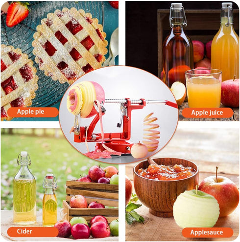 Apple Peelers, Apple Peeler Corer Slicer Stainless Steel 3 in 1 Heavy Duty with Suction Grips Base Peelers Apple Pear Potato Applesauce Cider Apple juice Apple Pie Tools Peelers for Kitchen