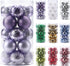 MoonXmas 20PCS Christmas Ball Ornaments Set, Shatterproof Decorations for Xmas Tree, Home Decor for Party, Holiday, Wedding, Anniversary, Halloween, Xmas Ornament - 3.14"/80MM, Purple.