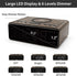 REACHER Alarm Clock Radio with Wireless Charging & USB Charger, Large LED Dimmable Display, 2 Wake Up Sounds, Adjustable Volume, FM Radio, Sleep Timer, Battery Backup for Bedroom, Office (Wood Grain)