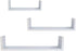 EWEI'S HomeWares Ewei ' S Homewares Whc 1004 Cd 3 Floating U Shelves-White, 17.9 x 8.5 x 4.6