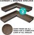 Excello Global Products Wooden L Shaped Corner Shelves: Ready to Hang Home Decor for the Living Room, Bedroom, Office, Kitchen or Bathroom (2 Pack)