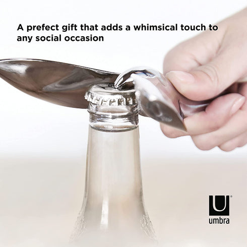 Umbra Tipsy Bottle Opener, One Sized, Chrome