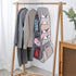 ELUCHANG 4-Shelf Hanging Closet Organizer, Handbags Holder with 2 Sturdy Hooks for Closet,Grey