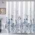 Neasow Blue and Grey Shower Curtain, Watercolor Floral Bathroom Curtain Teal and White Shower Curtains 72—72 inches