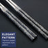 Reusable Chopsticks 3 Pairs Metal Chopsticks Stainless Steel Titanium Plated Chop Sticks Dishwasher Safe Gift Box (Black Silver)