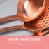 Rose Gold Kitchen Utensils -Sturdy Copper Utensils Set Includes: Copper Ladle, Copper Spoon, Skimmer & Turner- Rose Gold Kitchen Accessories & Copper Kitchen Accessories, Rose Gold Serving Utensils€¦