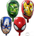 4-pack Superhero Birthday Party Mylar Foil Balloon Super Hero Birthday Party Supplies Party Decorations by Elsani