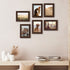 CRUGLA 5x7 Picture Frame Set, Family Brown 5 by 7 Photo Frames for Wall Mounting Tabletop Desktop, 6 Packs