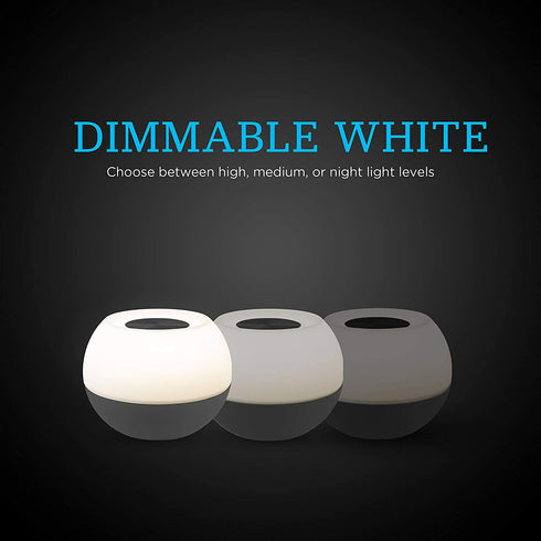 Enbrighten Color-Changing LED Lamp, Modern Night Light, Dimmable White & Vibrant RGB, Touch Sensor On/Off, Compact, Ideal for Bedside, Office, Dorm, Kid's Room, White, 49078