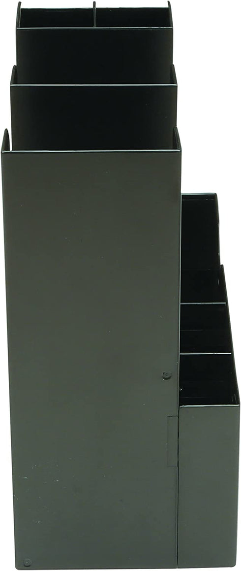 Mind Reader Coffee Upright Condiment Organizer, 6 x 12 x 12, Black