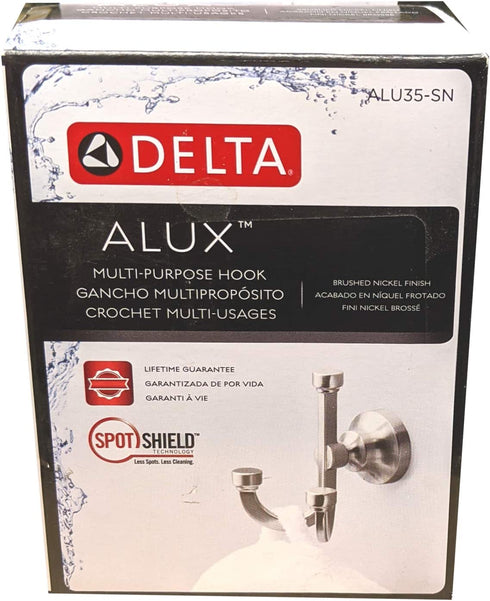 Delta Alux Multi-Purpose Hook (Brushed Nickel Finish, 1)