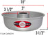 Fat Daddio's RMP-10 Anodized Aluminum Ring Mold Pan, 10 x 3.5 Inch, Silver