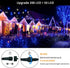 JMEXSUSS 250 LED Christmas String Lights, 91.5ft Extendable Green Wire Christmas Lights Led Outdoor Waterproof, 8 Modes Blue Christmas Tree Lights Indoor for Party Garden Patio Christmas Decoration