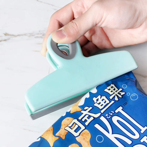 Yopay 12 Pack Chip Bag Clips, 5.3 Inch Heavy Duty Food Bag Clips, Food Bag Clamp with Air Tight Seal Grip for Bread Bags, Snack Bags, Coffee Bags and Paper Sheets, 2 Colors