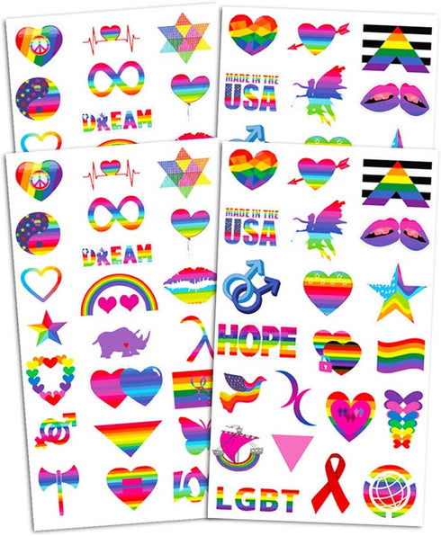 Gay Pride Stickers ~ Gay Lesbian LGBT+ Rainbow Flag Variety Sticker Pack ~ Over 170 Pride Stickers