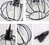 KAERDI Crystal Plug in Pendant Light Hanging Plug in lamp Mini Chandelier Swag Lights Cage Industrial Fixtures for Dining Room Bedroom Foyer Hallway Kitchen Island, Black