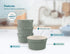 Kook 8 oz Porcelain Ramekins, Oven Safe, For Baking Pot Pies, Creme Brulee. Lava Cake, Set of 6 (Bay Leaf)
