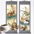 Zzooi Chinese Lucky Painting Dragon and Phoenix Wall Art Hanging Silk Art Prints,Asian Spiritual Animals Painting