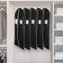 Syeeiex 40-Inch Suit Bag Garment Bags for Hanging Clothes (Set of 5) Mens Suit Covers, Suit Bags for Closet Storage with Clear Window for Men, Suits, Coats, Black & Grey