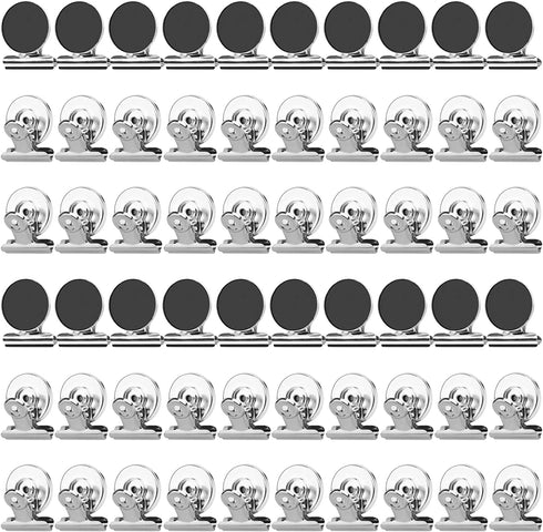 GRTARD Magnetic Clips 60 Pack Fridge Magnets Clips Magnetic Hooks Clips, Strong Refrigerator Magnets Clips, Whiteboard Magnetic Clips, 1.2 Inch (Silver)€¦