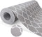 Glotoch Shelf Liners for Kitchen Cabinets 12 x 20 ft. - Non Adhesive Cabinet and Drawer Liner Roll Double Sided Non-Slip Durable and Strong, Quatrefoil Gray