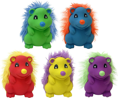 Multipet Latex Hedgehogs W/Fur Back 4.5 in