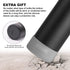 Koodee Kids Water Bottle 16 oz Stainless Steel Triple Wall Vacuum Insulated Wide Mouth Bottle Kids with Leakproof Spout Lid (Black)